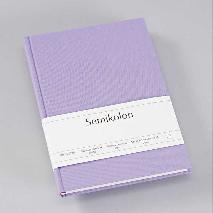 Carnet de Notes Classic (A5) blanc, lilac silk