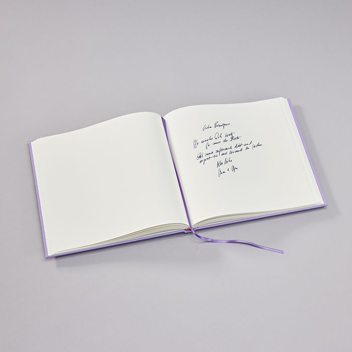 Livre d'Or, 180 pages, lilac silk